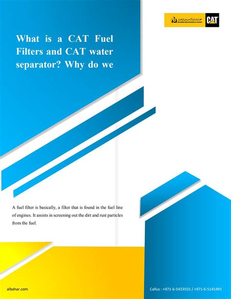 What is a CAT Fuel Filters and CAT water separator? Why do we need them? by albahar uae - Issuu