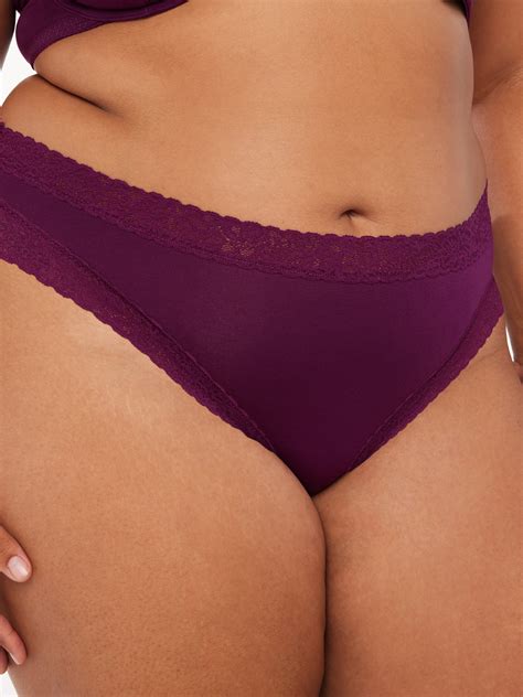 Cotton Essentials Lace Trim Cheeky Knickers In Purple SAVAGE X FENTY