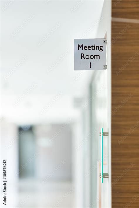 Meeting room sign Stock Photo | Adobe Stock