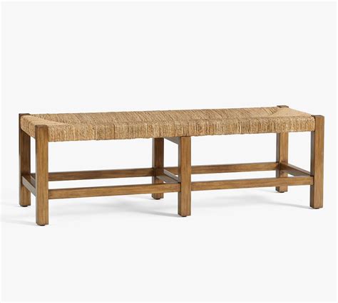 Malibu Woven Backless Bench Pottery Barn