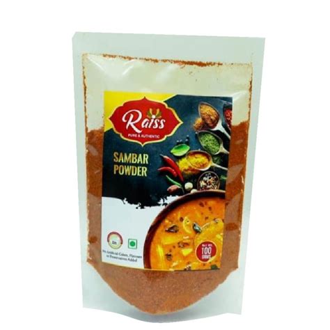 Raiss Sambar Masala Powder Packaging Size G Packaging Type