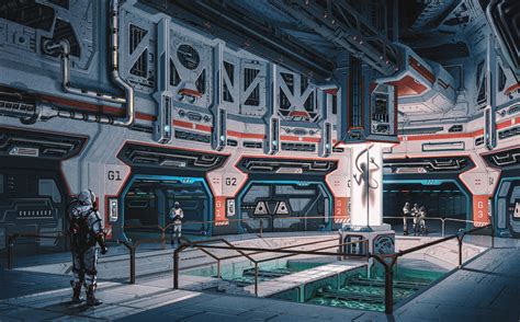 Interior Space Station Concept Art