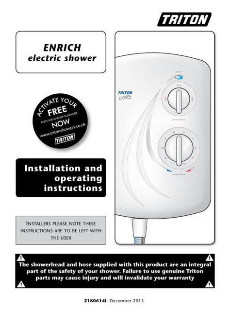 Pdf Enrich Electric Shower Triton Showers · 4 Check Your Consumer