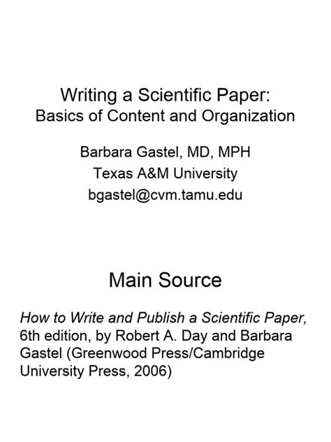 writing  scientific paper  abstract summary science