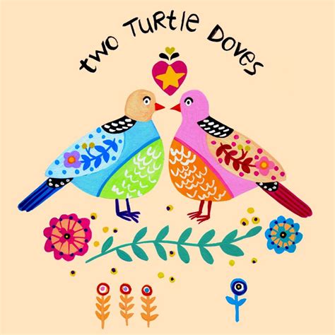 2 Turtle Doves By Emmajayne Designs Bird Art Print Pretty Birds Doves