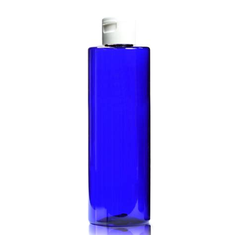 250ml Cobalt Blue PET Plastic Bottle With Flip Top Cap