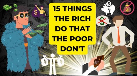 15 Things The Rich Do That The Poor Dont 💸 Youtube