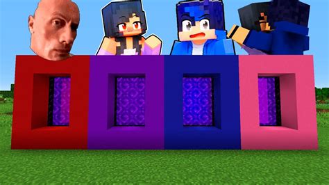 Minecraft Pe Do Not Choose The Wrong Portal Aphmau Ein Evade