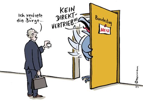 Kein Direktvertrieb Von Pfohlmann Politik Cartoon TOONPOOL