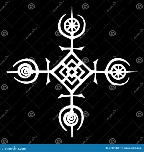 Vegvisir Runic Compass Black Pencil Drawing Style Hand Drawing Of