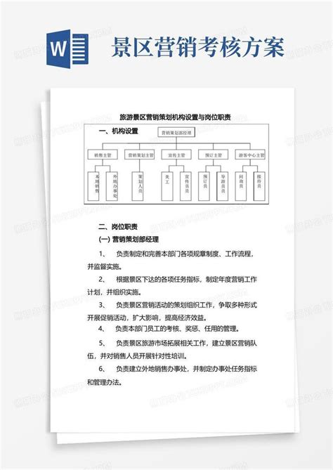 旅游景区营销策划机构设置与岗位职责word模板下载 编号lemvaozl 熊猫办公