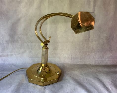 Vintage Brass Piano Lamp Bankers Light Desk Etsy