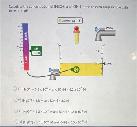 Solved Calculate The Concentration Of H3O And OH In Chegg