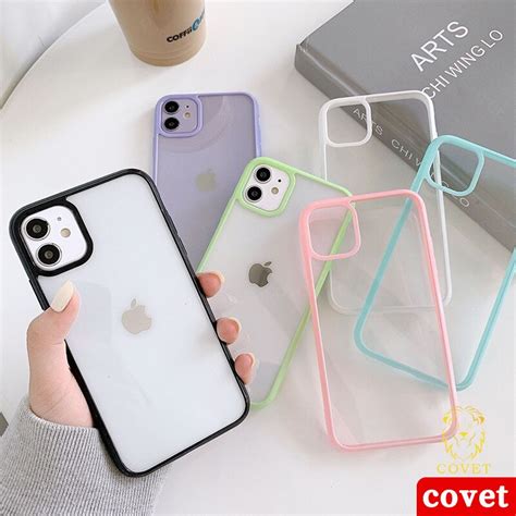 COVET Candy Color acrílico transparente à prova de choque Case Capa