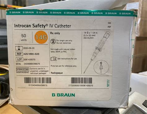 New Braun Braun Introcan Safety Iv Catheter G Box Of