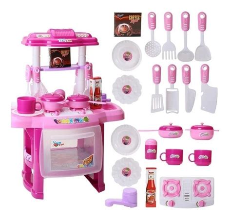 Juego De Cocina Infantil Completo Luces Sonido Juguete Niñas Muebles Web