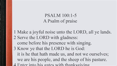 Psalm 100 1 5 KJV Scripture Song Full Chapter YouTube