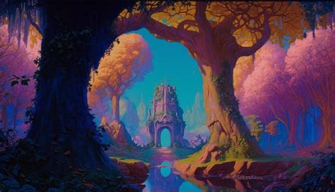 Premium AI Image | The art of disney's concept art by walt disney.