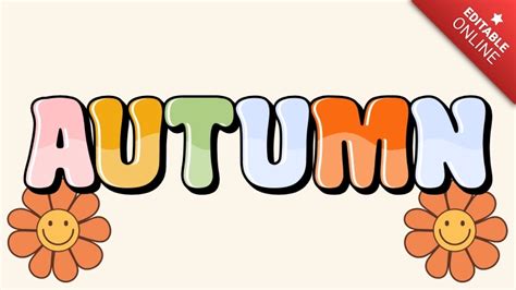 Autumn Fonte Retrô Dos Anos 70 Gerador de efeitos de texto