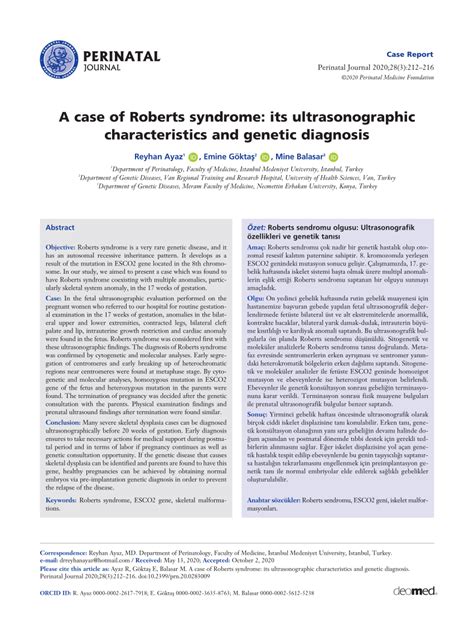 (PDF) A case of Roberts syndrome: its ultrasonographic characteristics ...