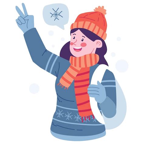 Premium Vector Winter Character Illustration