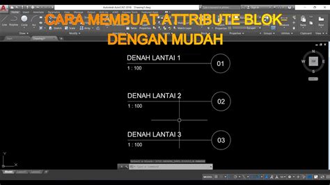 Cara Mudah Membuat Attribute Block Bisa Di Edit Pada Autocad YouTube