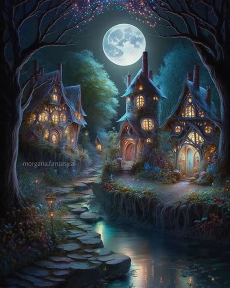 Fantasy Fairy Dark Fantasy Art Cute Cottages Elves And Fairies