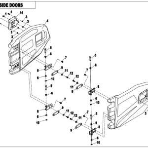 Diagram 2020 CFMoto UFORCE 500 CF500UU SIDE DOORS F37 CFMoto USA