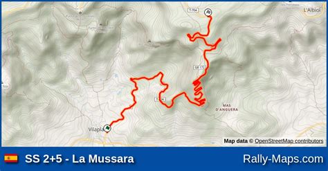 Mapa Harmonogram Profil Elewacji OS 2 5 La Mussara Rally Costa