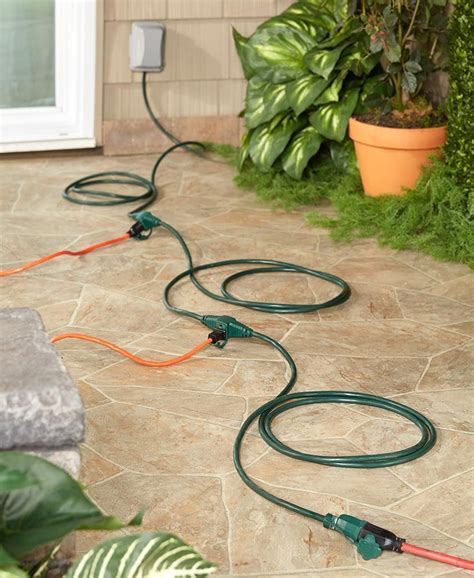 25 Ft Triple In Line Extension Cord Extension Cord Outdoor Holidays