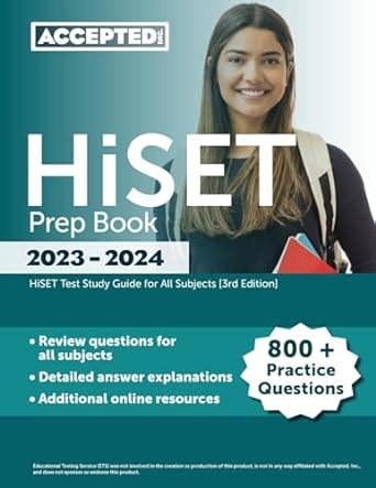 HiSET Prep Book 2023 2024 800 Practice Questions HiSET Test Study