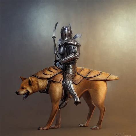 Knight Armor Anthropomorphic Shiba Inu Visible Face Stable