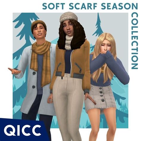 Soft Scarf Season Collection Quirky Introvert Cc Sims Sims