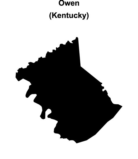 Owen County Kentucky Blank Outline Map 46721184 Vector Art At Vecteezy