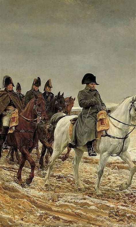 Painting Napoleon Bonaparte In Russia Winter Retreat Moscow ... Desktop ...