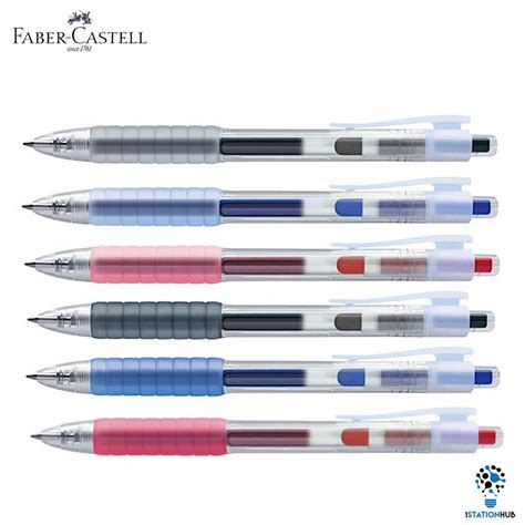 Faber Castell Air Gel Color Pen Fast Dry Ink 0 7mm 0 5mm Black Blue Red