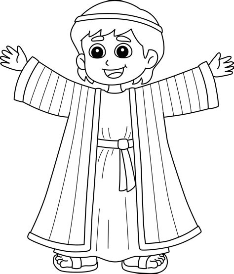 Coloring Page Of Joseph And His Coat Of Many Colors Joseph And The Coat ...