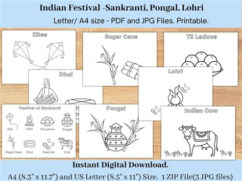 Sankranti Coloring Pages, Pongal Coloring Pages, Festival of Sankranti ...