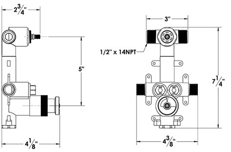 Non Shared Function 1 2 Thermostatic Valve With Volume Control And 2