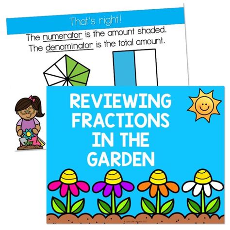 Classroom Transformation Garden Day Reviewing Fractions In The Garden Teaching Slides