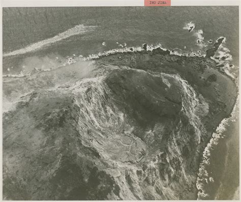 Aerial view of Mount Suribachi on the southern tip of Iwo Jima on 20 February 1945 | The Digital ...