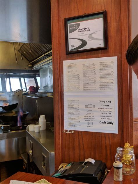 Menu At Chung King Express Gourmet Chinese Food Restaurant Fort Wayne