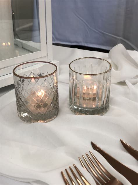 Etched Glass Tealight Holder Two Designs The Pretty Prop Shop Wedding And Event Hire