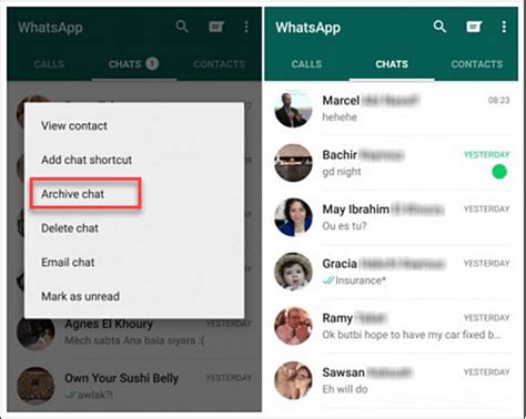 how to find archived whatsapp messages
