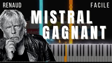 MISTRAL GAGNANT La version parfaite pour débutant au piano YouTube