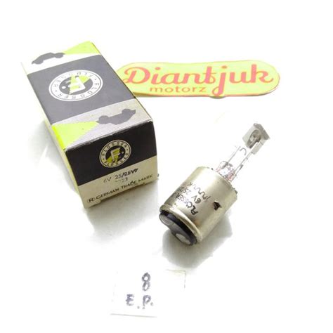 Jual Bulb Bohlam Dop Lampu Depan V W Vespa Germany Nos Di Lapak