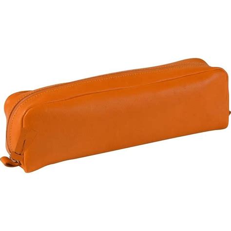 8317C Trousse Scolaire Rectangulaire Couleur Orange 21X4X6 Cm En