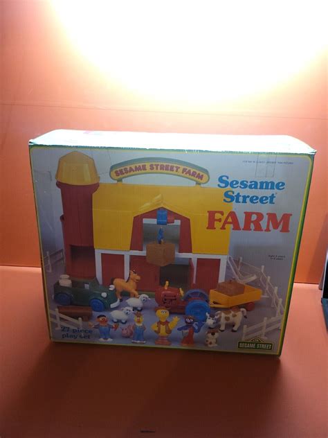 Vintage 1990 Illco Sesame Street Farm Playset In Original Box Ebay