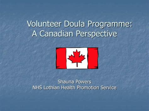 Ppt Volunteer Doula Programme A Canadian Perspective Powerpoint