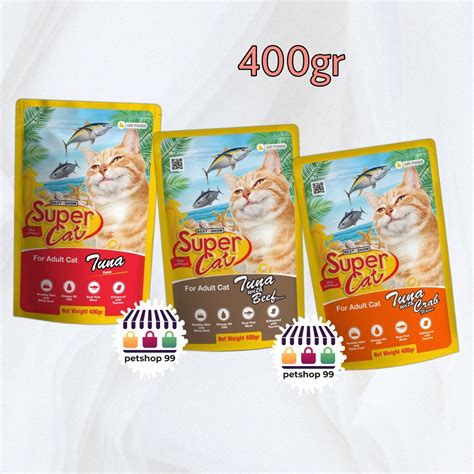 Jual Super Cat Pouch Gr Makanan Basah Kucing Kemasan Saset Wet Food